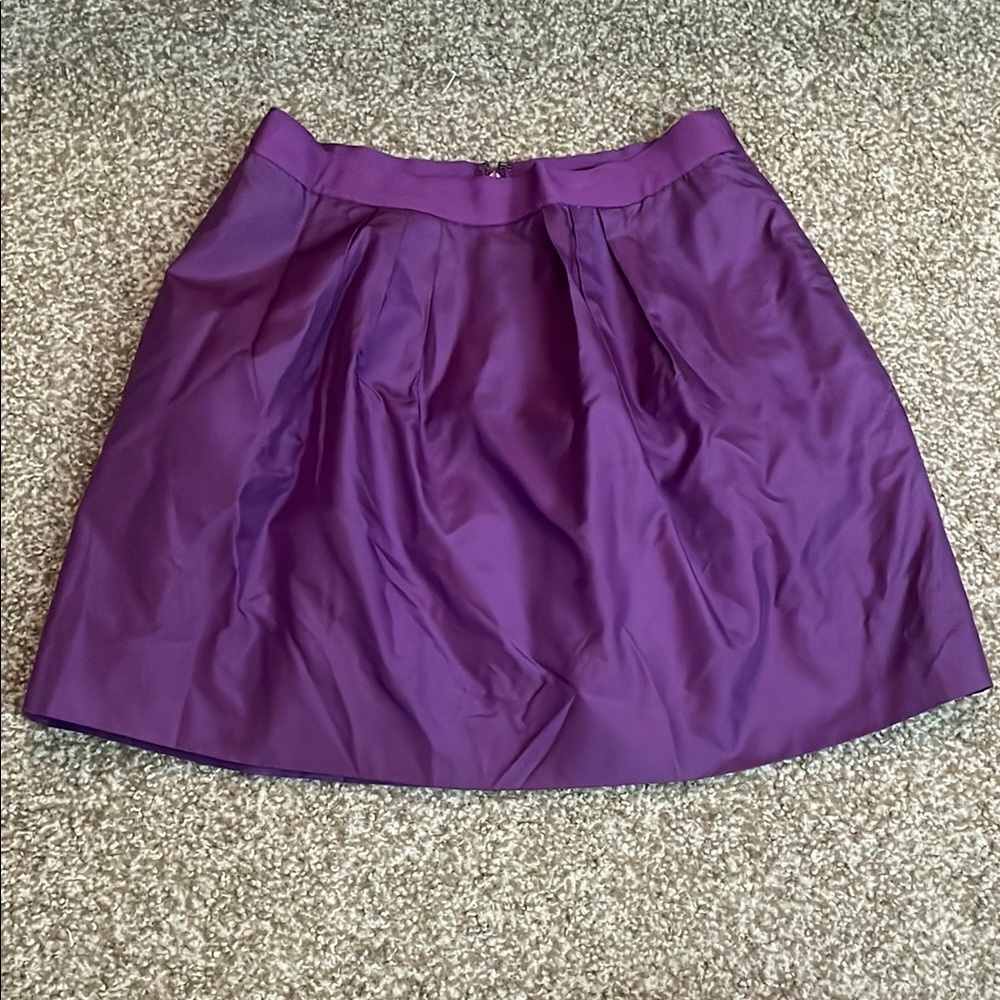 J. Crew Silk Purple Bubble Mini Skirt Cocktail